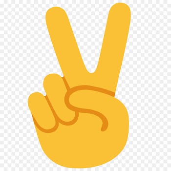 Emoji Peace symbols V sign - fingers 