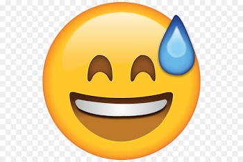 Emoji Perspiration Text messaging Smiley Face - laughing 