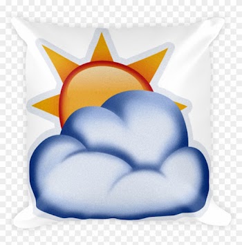 Emoji Pillow Sun Behind Cloud Just Emoji - Nublado Emoji