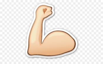 Emoji Pop! Sticker Biceps Smiley - muscle 