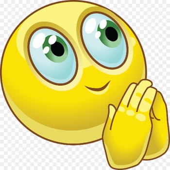 Emoji Praying Hands Prayer Smiley Emoticon - blushing emoji 