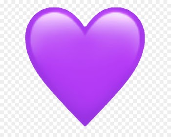Emoji Purple Heart Symbol Sticker - Emoji 