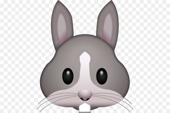 Emoji Rabbit iPhone Text messaging Sticker - gray rabbit 