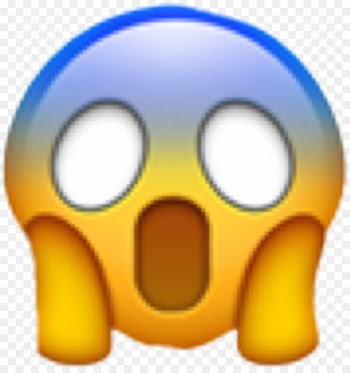 Emoji Screaming Emoticon Smiley Face - omg 