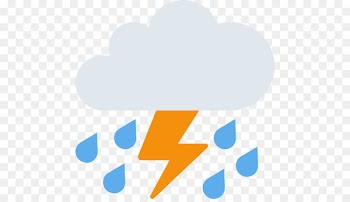 Emoji Severe thunderstorm warning Rain - emoji 