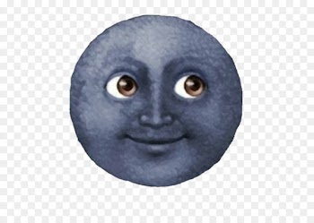 Emoji Sticker Black moon Telegram - Emoji 