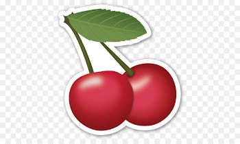 Emoji Sticker Cherry Emoticon Symbol - еда 