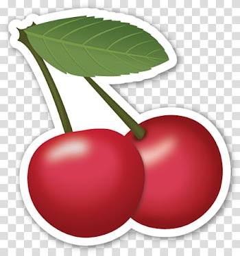 EMOJI STICKER , cherry fruits illustration transparent background PNG clipart