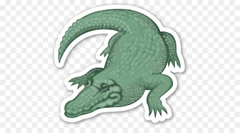 Emoji Sticker Crocodile Alligators Emoticon - Emoji Sticker 