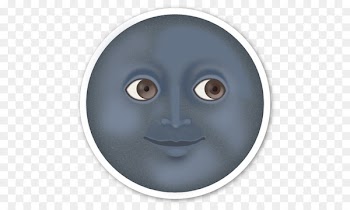 Emoji Sticker Emoticon - a great moon of a face 