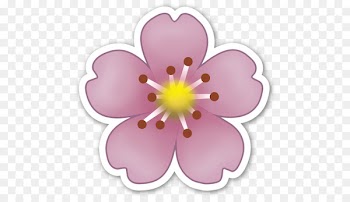 Emoji Sticker Flower iPhone Emoticon - cherry blossom 