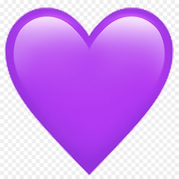 Emoji Sticker Heart Color Emoticon - facebook icon pink purple 