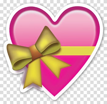 EMOJI STICKER , heart-shaped pink illustration transparent background PNG clipart