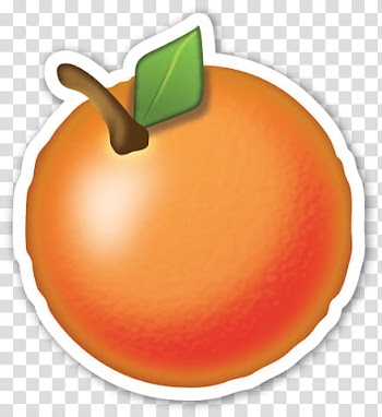 EMOJI STICKER , orange fruit transparent background PNG clipart