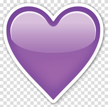 EMOJI STICKER , purple heart illustration transparent background PNG clipart