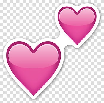 EMOJI STICKER , two pink hearts icon transparent background PNG clipart