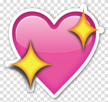 EMOJI STICKER , white pink heart illustration transparent background PNG clipart