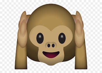 Emoji Three wise monkeys Sticker iPhone - ears 