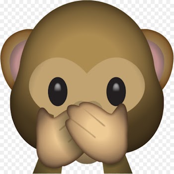 Emoji Three wise monkeys The Evil Monkey Sticker - blushing emoji 