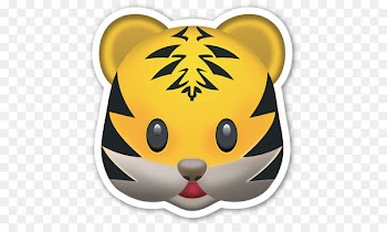 Emoji Tiger Text messaging Emoticon Sticker - lion face 