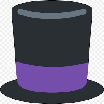 Emoji, Top Hat, Hat, Purple, Violet PNG