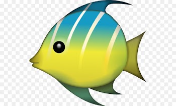 Emoji Tropical fish Angelfish Sticker - Aquarium fish 