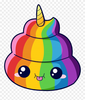 Emoji Unicorn Kawaii Stickers Transparent Png Emoji - Poop Emoji ...
