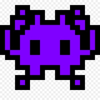 Emoji Video game Sticker Meaning - Space Invaders Transparent Background 