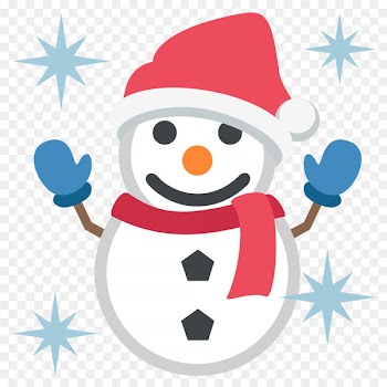 Emoji Winter Email SMS Calendar - snowman 