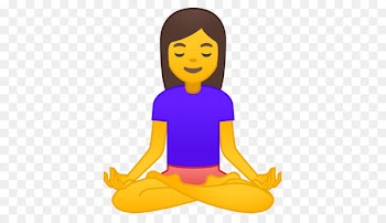 Emoji Yoga Lotus position Meditation Emoticon - Lotus Position 