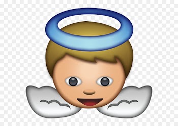 Emojipedia Angel Smile - baby angel 