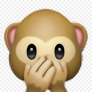 Emojipedia Sticker Monkey - blushing emoji 