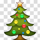 Emojis, Christmas tree transparent background PNG clipart