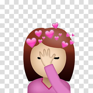 Emojis Editados, girl with heart crown emoji transparent background PNG clipart