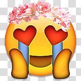 Emojis Editados, heart eye emoji illustration transparent background PNG clipart
