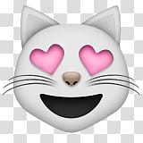Emojis , heart-eyed cat emoji transparent background PNG clipart