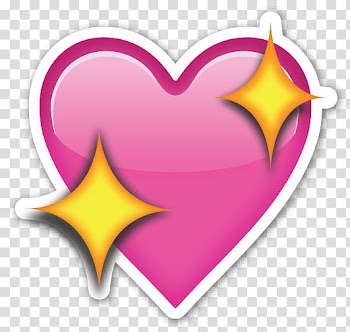 Emojis, heart with diamond emoticon transparent background PNG clipart
