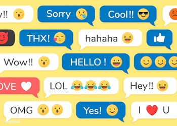 Emojis in messages | Free stock vector - 588503