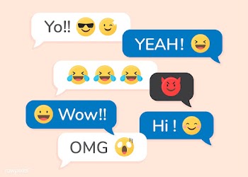 Emojis in messages | Free stock vector - 588504