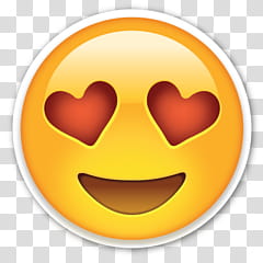 Emojis s, smiley emoticon heart eyes transparent background PNG clipart