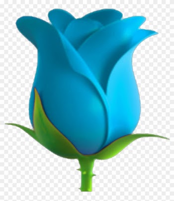Emojisticker Emoji Blueemoji Blue Rose Flower Bluerose - Rose Emoji