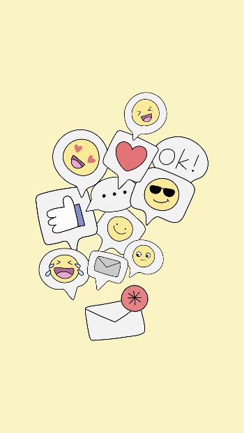 Emoticon doodle phone wallpaper, inbox | Free Photo - rawpixel