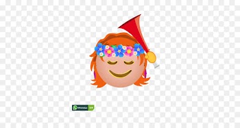 Emoticon Emoji Smiley WhatsApp Face - Blumenkranz 