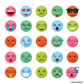 emoticon faces gestures bundle icons