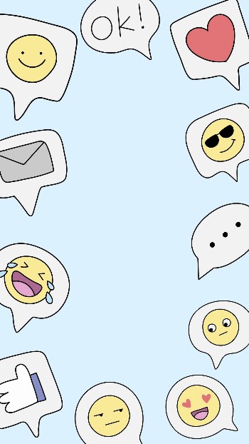 Emoticon frame Instagram story wallpaper, | Free Photo - rawpixel