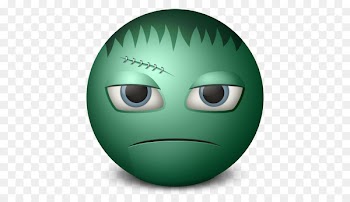 emoticon head eye smiley face - Frankenstein 