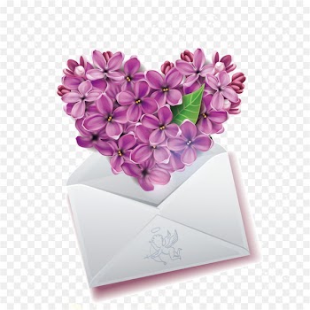 Emoticon Heart Smiley Emoji Clip art - Romantic lilac envelope vector material 