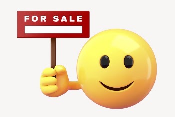 Emoticon holding rent sign mockup, | Free PSD Mockup - rawpixel