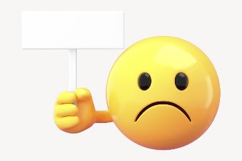 Emoticon holding sign mockup, 3D | Free PSD Mockup - rawpixel
