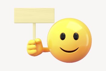 Emoticon holding wooden sign mockup, | Free PSD Mockup - rawpixel